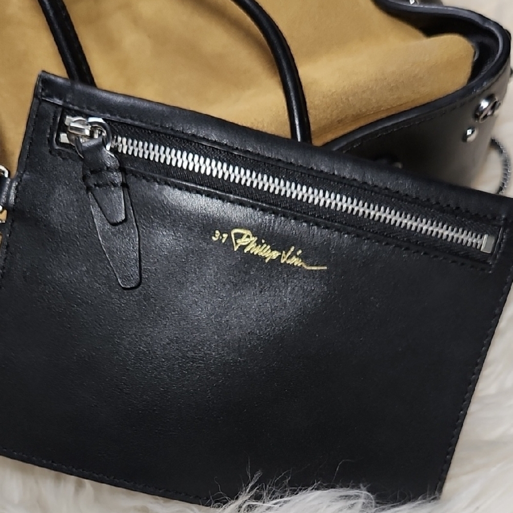 3.1 Phillip Lim Black and Tan Tote Bag - Picture 2 of 6